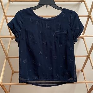 HOLLISTER EMBROIDERED TOP